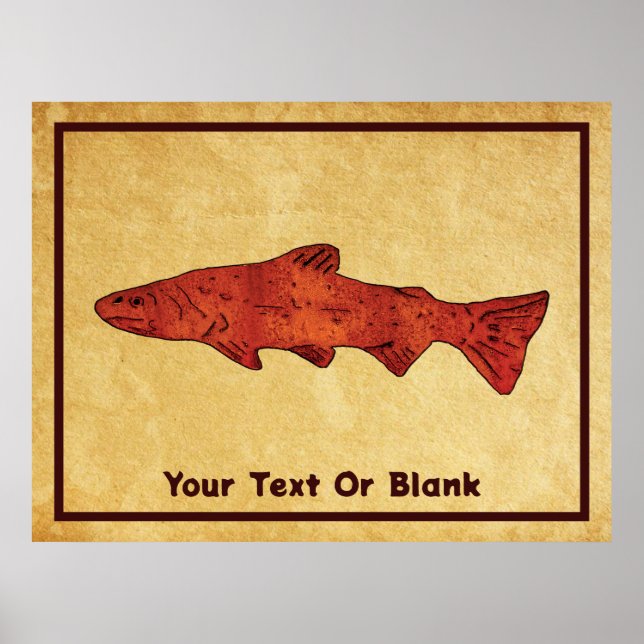 Poster Rustic Trout (Frente)