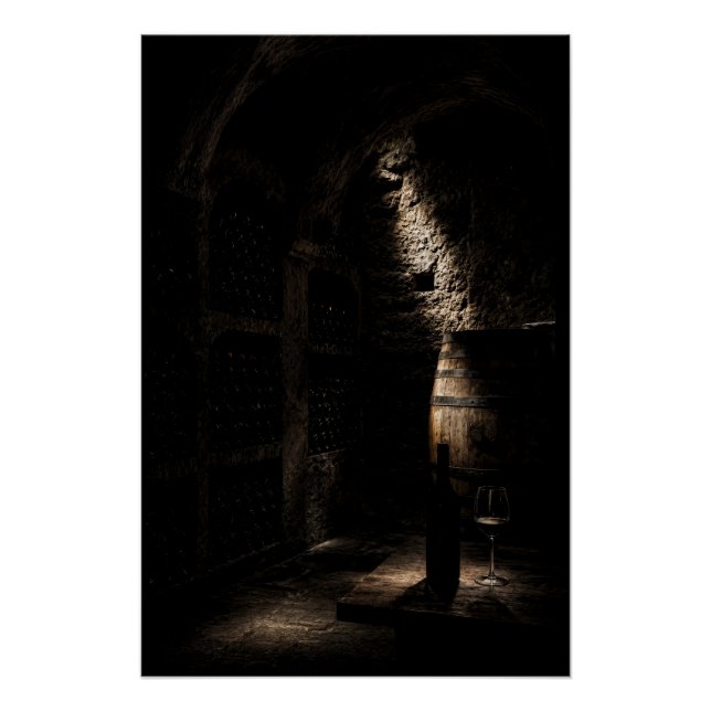 Pôster Rustic Underground Wine Cellar Fine Art Poster (Frente)