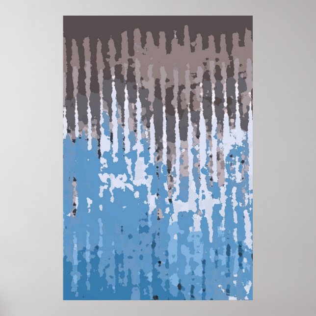 Poster Rustic Weathered/ Brown Blue (Frente)
