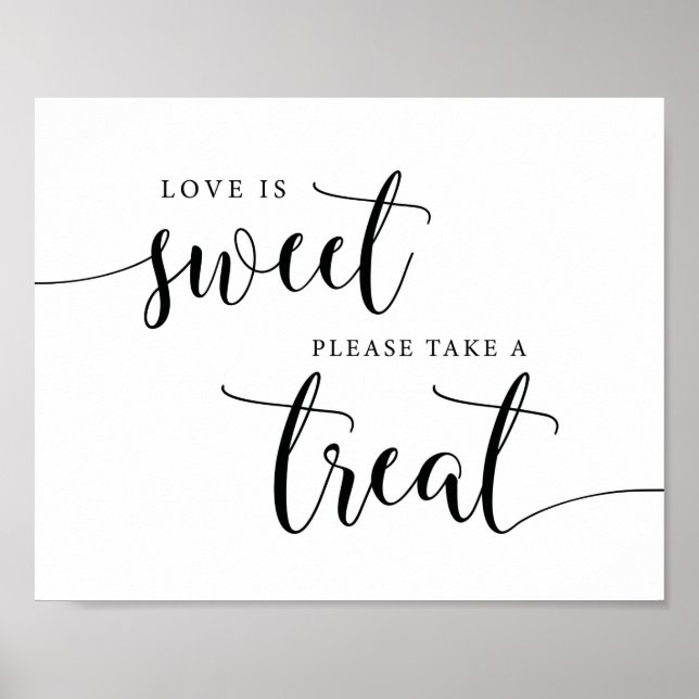 Poster Rustic Wedding Love Is Sweat Sign (Frente)