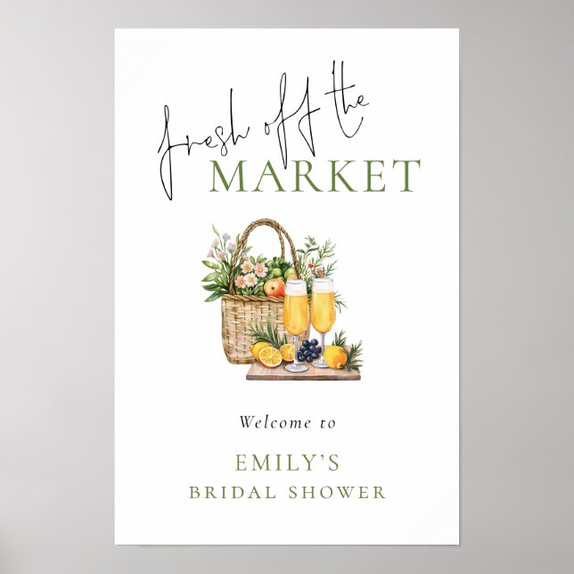 Poster Rustic Welcome Fresco do Chá de panela de Mercado (Frente)