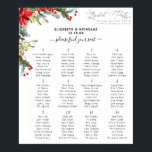 Poster Rustic Winter Floral | Mesa de casamento<br><div class="desc">Poster de Gráfico de Casamento Floral Russo de inverno. Uma combinação de cores que é o epítome de qualquer esqui de inverno! O vermelho rico em rubi está entrelaçado com verde-esbranquiçado, marfim e uma cinza escura para criar uma magnífica paleta de vitrine. Esta combinação bonito pode ser trazida para qualquer...</div>