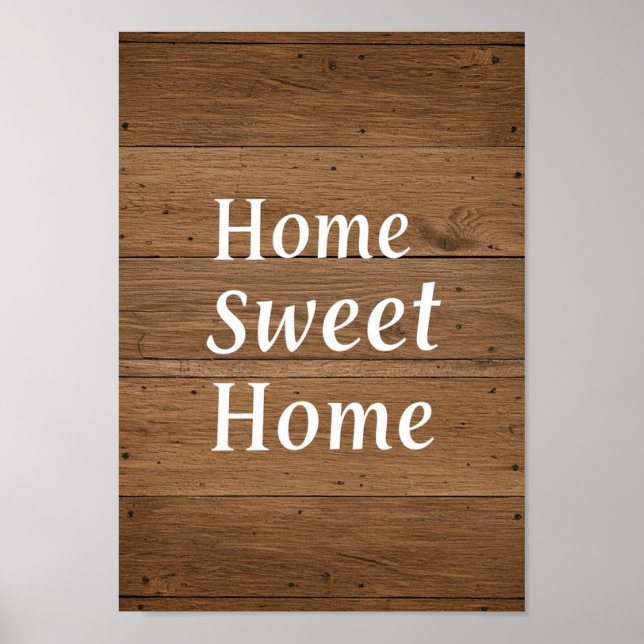 Poster Rustic Wood Grain Wall Art (Frente)