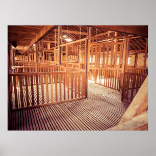 Poster Rustic Wooden Shear Shell Interior