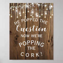 Poster Rústica String acende sinal de NOIVADO Anúncio