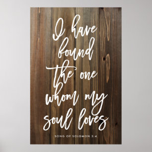 Poster Rústico eu encontrei esse quem minha alma ama