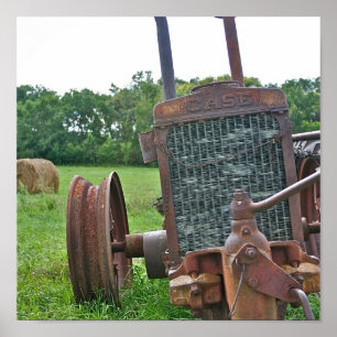 Pôster Rusty Antique Case Tractor