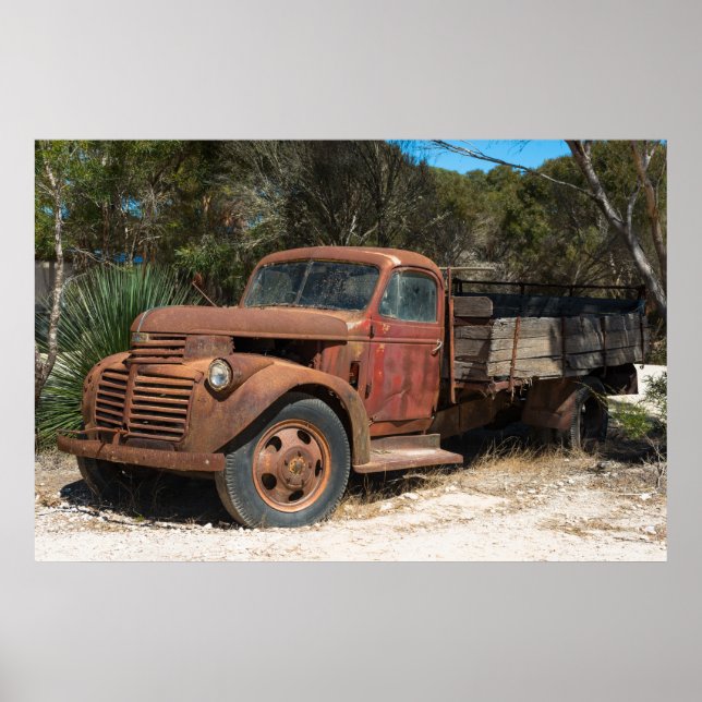 Poster Rusty old truck (Frente)