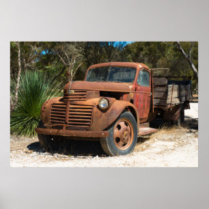 Poster Rusty old truck abandoned in outback Australia.