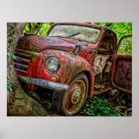 Rusty Red Truck Vintage