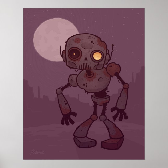 Pôster Rusty Zombie Robot (Frente)