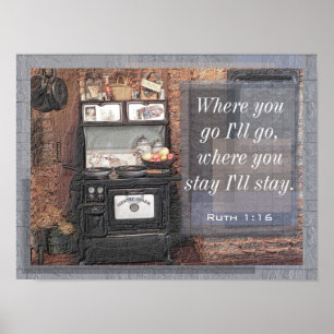 Poster Ruth 1:16 -art print