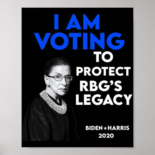 Poster Ruth Bader Ginsburg&#';s Legacy Vote Biden 2020  (Frente)