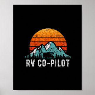 Poster Rv Co-pilot Shirt Motorhome Travel Vacation Gift 