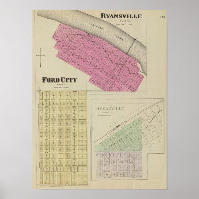 Poster Ryansville, Ford City, Spearville, Kansas (Frente)