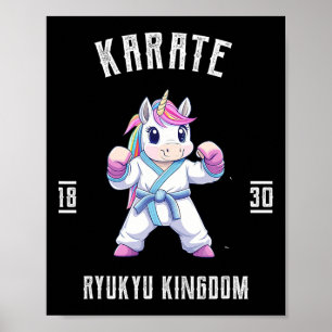 Poster Ryukyu Karate Unicorn - Karateka Japão