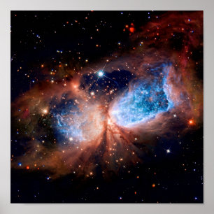 Poster S106 Star Forming Region - NASA Hubble Space Photo