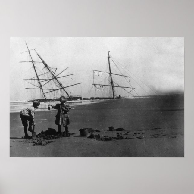 Pôster S. Alice McDonald Wreck Ilwaco Península (Frente)
