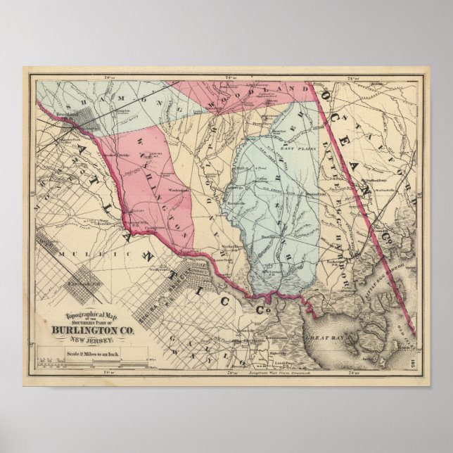 Pôster S Burlington County, NJ (Frente)