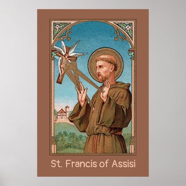 Poster S. Francisco de Assis, Pater Seraphicus (SAU 040) (Frente)