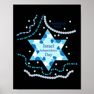 Poster S Independência Dia 72 Judeu Bandeira Israelita