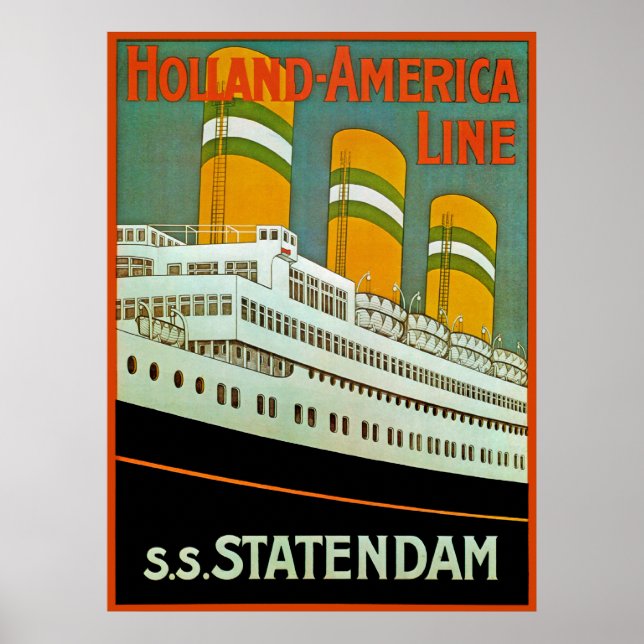 Poster s.s. Statendam (Frente)