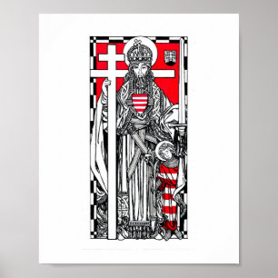 Poster S. Stephen of Hungary with S. Emeric