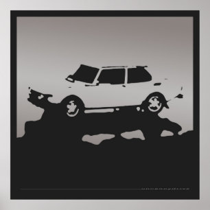 Pôster Saab 99 EMS - as cinzas de prata no carvão vegeta