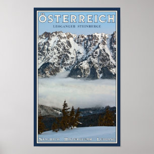 Poster Saalbach - névoa do vale