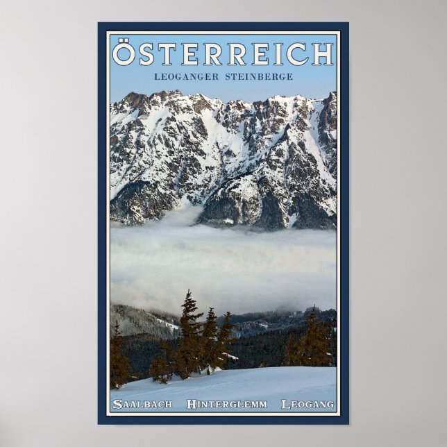 Poster Saalbach - Valley Fog (Frente)