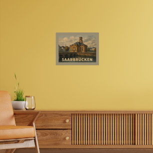 Poster Saarbrücken Alemanha Cidade Arte