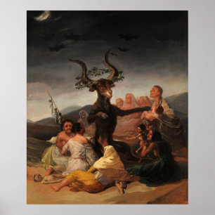 Poster Sabá de bruxas por Francisco de Goya