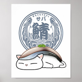 Poster Saba Mcavala Sushi Cat