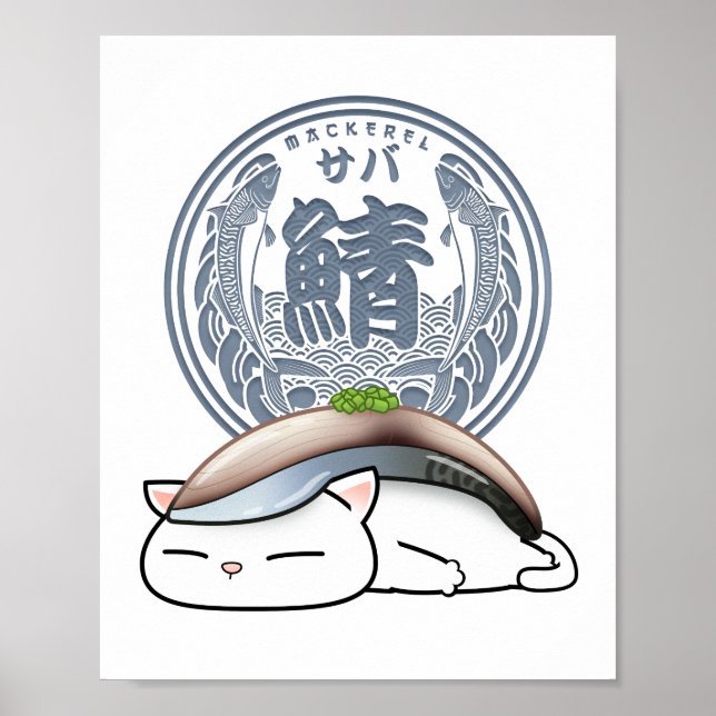 Poster Saba Mcavala Sushi Cat (Frente)