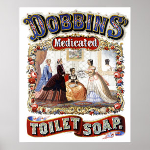 Poster Sabão de toalete medicado dos Dobbins do vintage
