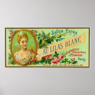Pôster Sabão LabelParis de Lilas Blanc do Au, France