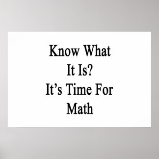 Poster Sabe o que é a hora da matemática