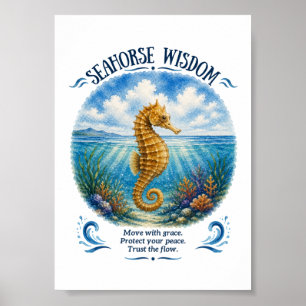 Poster Sabedoria do Cavalo-Marinho Sob as Ondas