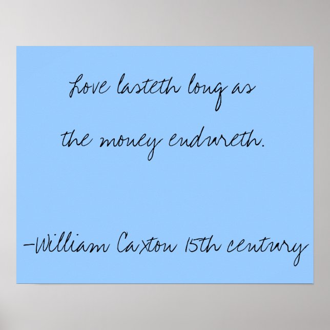 Pôster Sabedoria do século 15 - Amor (Frente)