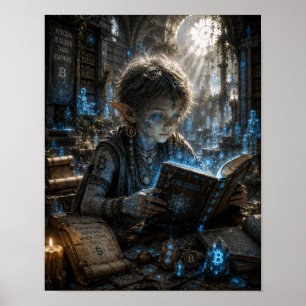 Poster Sabedoria / Guardião de Runas / Biblioteca Antiga