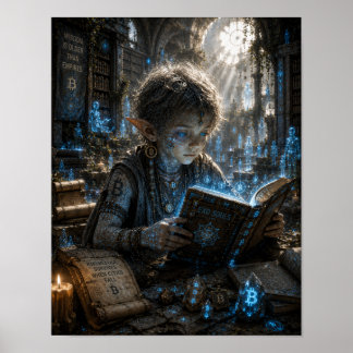 Poster Sabedoria / Guardião de Runas / Biblioteca Antiga