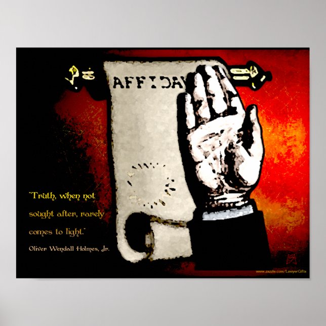 Pôster Sabedoria Judiciária - Holmes sobre a Verdade (v2) (Frente)
