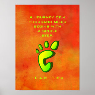 Pôster Sabedoria motivacional inspiracional de Lao Tzu