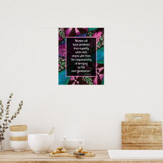 Poster Sabedoria RBG Ruth Bader Ginsburg Citações Feminis