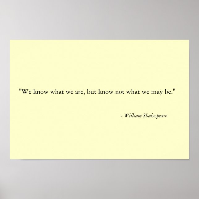 Pôster Sabemos o que somos, mas não sabemos o que podemos (Frente)