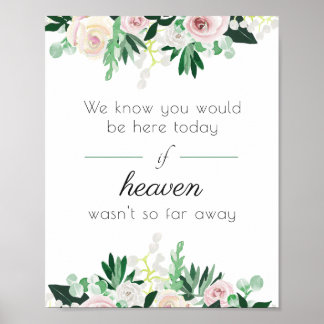 Poster Sabemos Que Estaria Aqui Com Aquarela Verde Floral