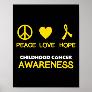 Poster Saber da infância Caridade Dourada Fita Amor Coraç