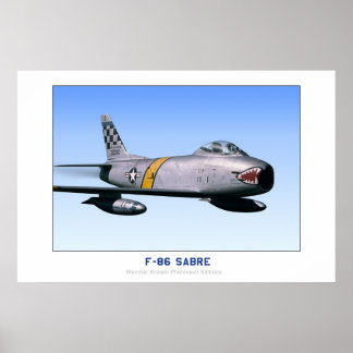 Poster Saber F-86 norte-americano
