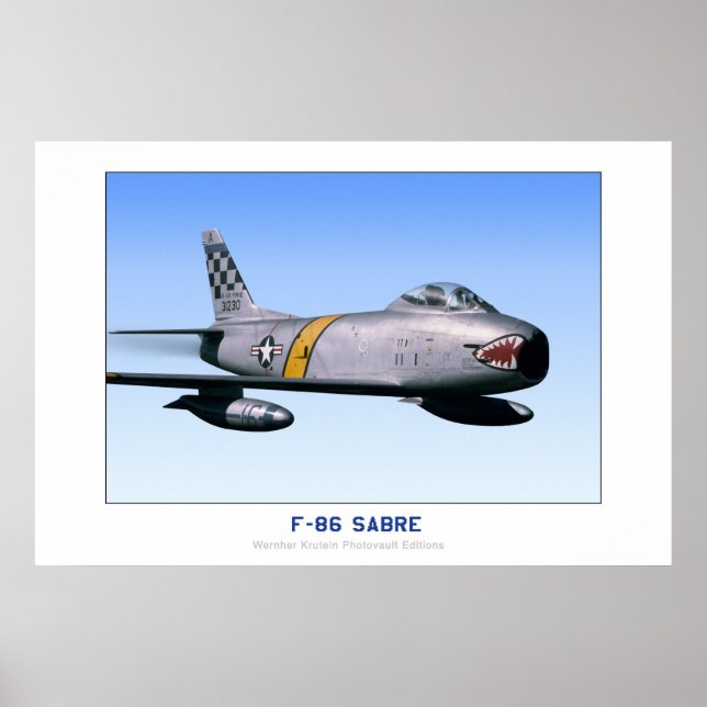 Poster Saber F-86 norte-americano (Frente)