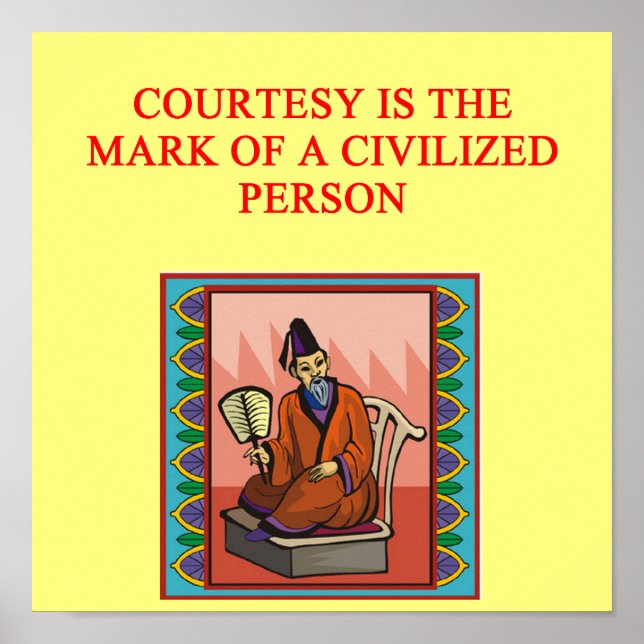 Poster sábia provérbio chinês (Frente)